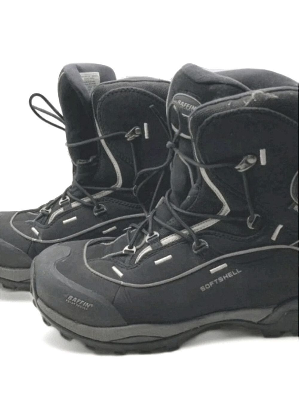 Baffin Men's 9 Snowsport Black Leather Round Toe Lace Up Ankle Snow Boots